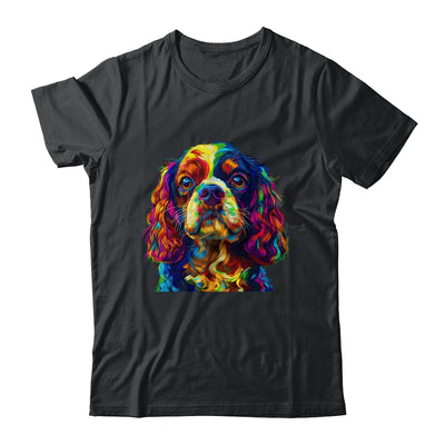 Cavalier King Charles Spaniel Dog Colorful Face Dog Lover Men Women Shirt & Tank Top | siriusteestore