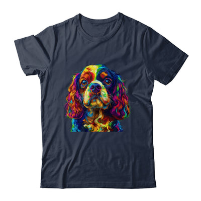 Cavalier King Charles Spaniel Dog Colorful Face Dog Lover Men Women Shirt & Tank Top | siriusteestore
