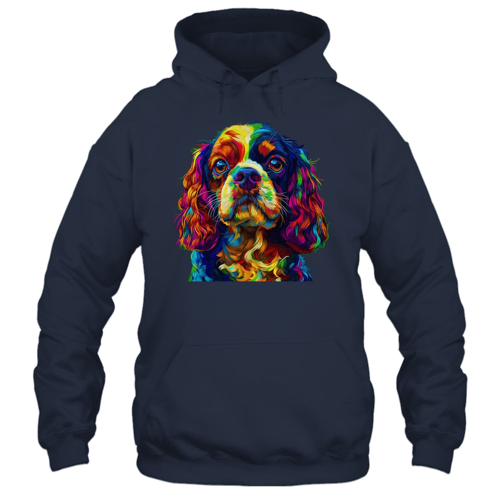 Cavalier King Charles Spaniel Dog Colorful Face Dog Lover Men Women Shirt & Tank Top | siriusteestore