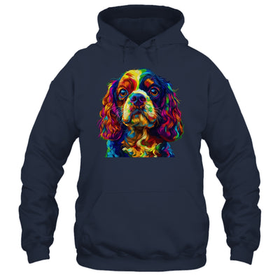 Cavalier King Charles Spaniel Dog Colorful Face Dog Lover Men Women Shirt & Tank Top | siriusteestore