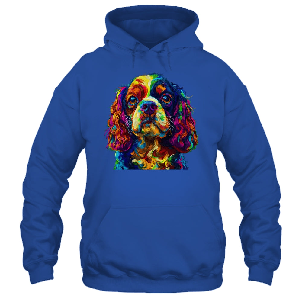 Cavalier King Charles Spaniel Dog Colorful Face Dog Lover Men Women Shirt & Tank Top | siriusteestore