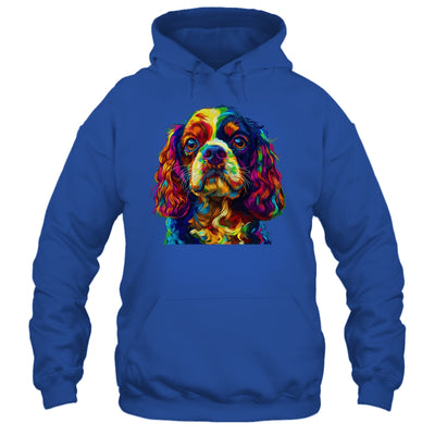 Cavalier King Charles Spaniel Dog Colorful Face Dog Lover Men Women Shirt & Tank Top | siriusteestore