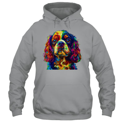 Cavalier King Charles Spaniel Dog Colorful Face Dog Lover Men Women Shirt & Tank Top | siriusteestore