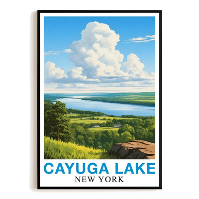 Cayuga Lake Landscape Poster Beauty Of New York's Countryside Nature Lovers Souvenir Perfect Wall Art Painting Picture For Home Decor Living Room Office Decor Unframed | siriusteestore