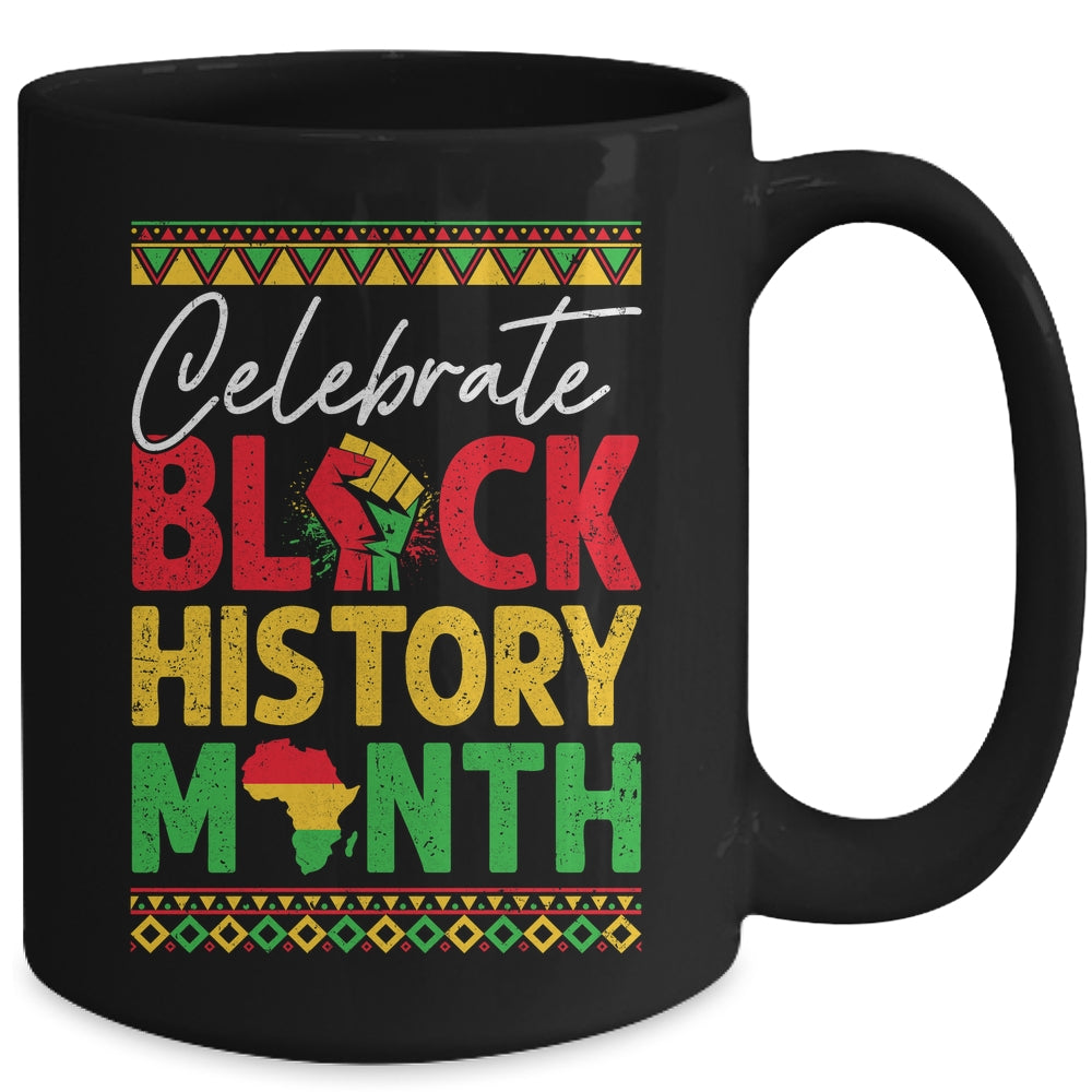 Celebrate Black History Month African For Men Women Kids Mug | siriusteestore