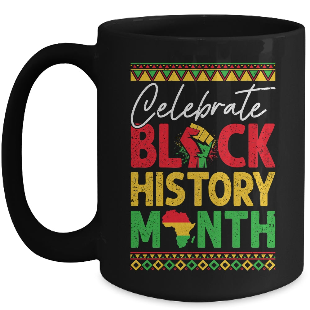 Celebrate Black History Month African For Men Women Kids Mug | siriusteestore