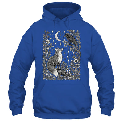 Celestial Floral Fox Crow Moon Astrology Wildlife Nature Shirt & Tank Top | siriusteestore