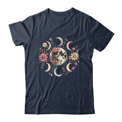 Celestial Moon Phase Boho Wildflowers Zodiac Witchcore Shirt & Tank Top | siriusteestore