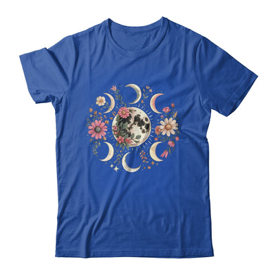 Celestial Moon Phase Boho Wildflowers Zodiac Witchcore Shirt & Tank Top | siriusteestore