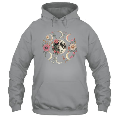 Celestial Moon Phase Boho Wildflowers Zodiac Witchcore Shirt & Tank Top | siriusteestore