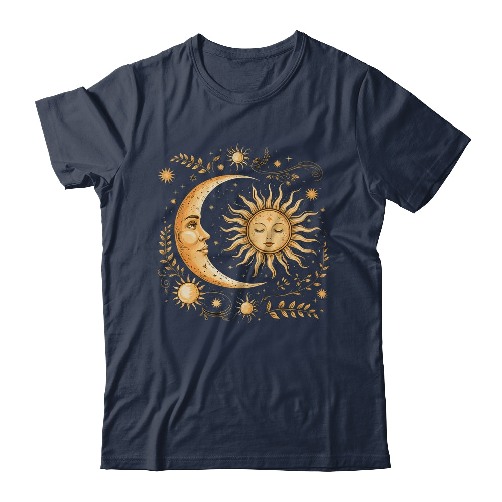 Celestial Sun Moon Flower Astrology Moon Phases Mystical Shirt & Tank Top | siriusteestore