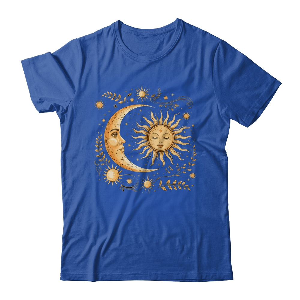 Celestial Sun Moon Flower Astrology Moon Phases Mystical Shirt & Tank Top | siriusteestore