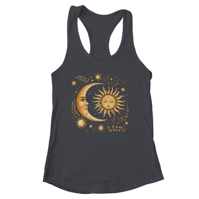 Celestial Sun Moon Flower Astrology Moon Phases Mystical Shirt & Tank Top | siriusteestore