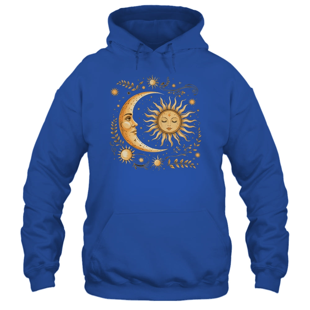 Celestial Sun Moon Flower Astrology Moon Phases Mystical Shirt & Tank Top | siriusteestore