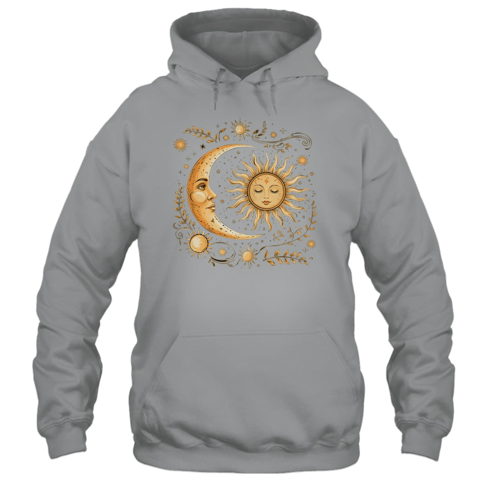 Celestial Sun Moon Flower Astrology Moon Phases Mystical Shirt & Tank Top | siriusteestore