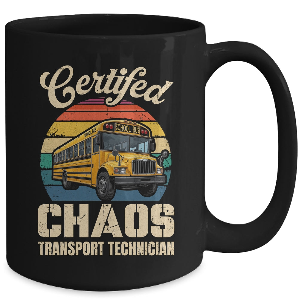 Certified School Bus Driver Art Men Women School Bus Funny Mug | siriusteestore