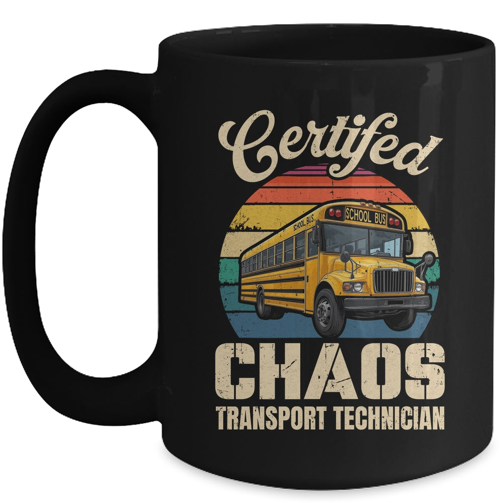 Certified School Bus Driver Art Men Women School Bus Funny Mug | siriusteestore