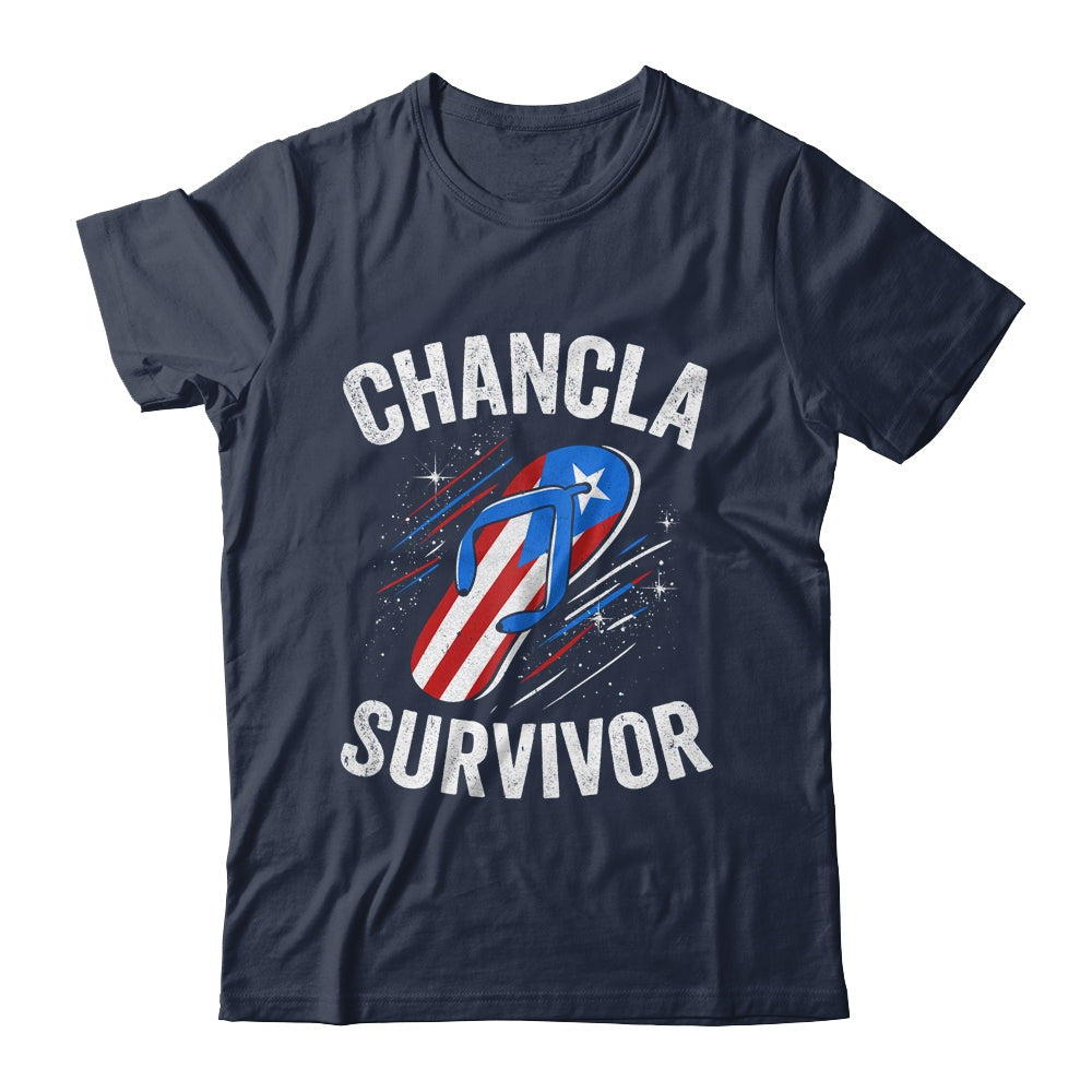 Chancla Survivor Puerto Rican Puerto Rico Funny Boricua Joke Shirt & Tank Top | siriusteestore