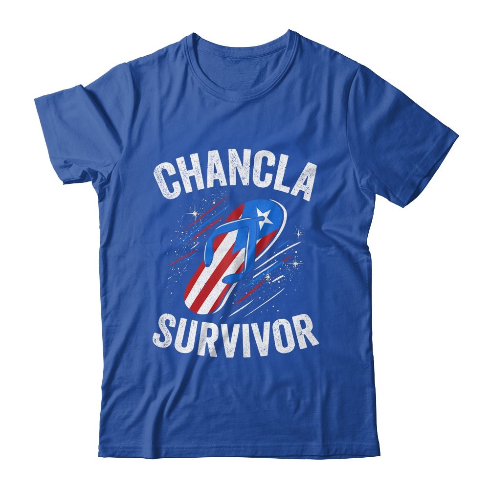 Chancla Survivor Puerto Rican Puerto Rico Funny Boricua Joke Shirt & Tank Top | siriusteestore