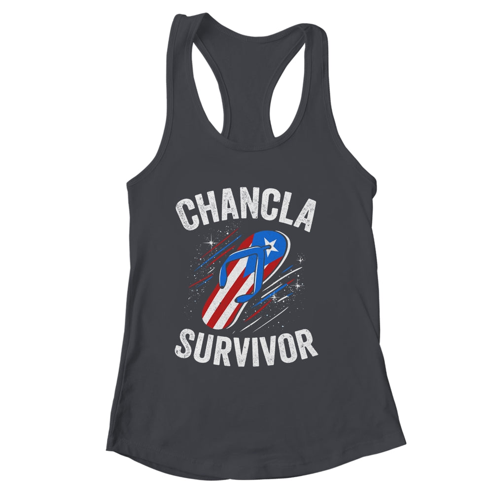 Chancla Survivor Puerto Rican Puerto Rico Funny Boricua Joke Shirt & Tank Top | siriusteestore