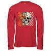 Checkered Boho Floral Skull Halloween Women Spooky Season Shirt & Hoodie | siriusteestore
