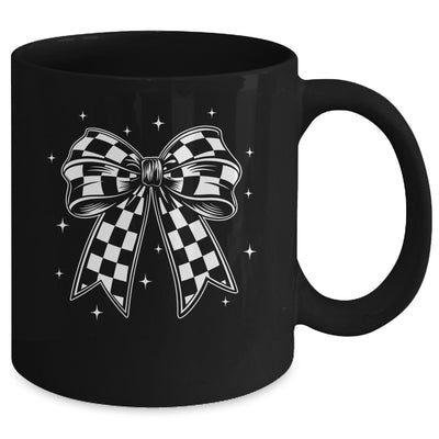 Checkered Bow Tie Flag Automobile Motor Race Car Racing Team Mug | siriusteestore