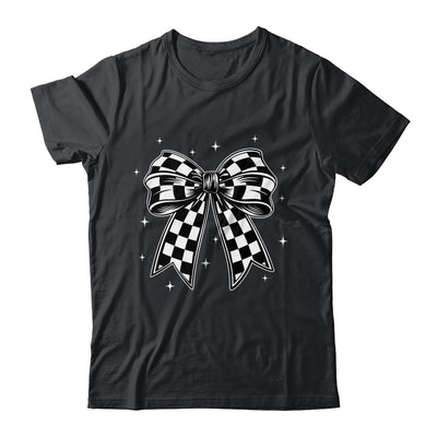Checkered Bow Tie Flag Automobile Motor Race Car Racing Team Shirt & Tank Top | siriusteestore