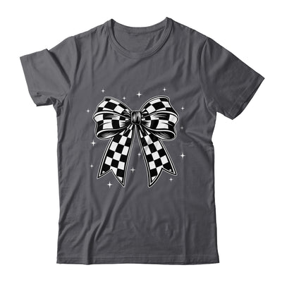Checkered Bow Tie Flag Automobile Motor Race Car Racing Team Shirt & Tank Top | siriusteestore