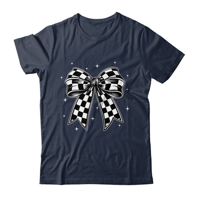 Checkered Bow Tie Flag Automobile Motor Race Car Racing Team Shirt & Tank Top | siriusteestore