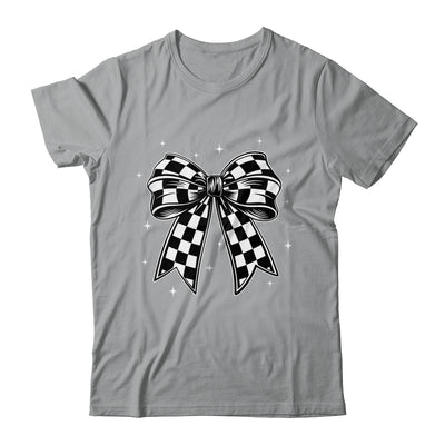 Checkered Bow Tie Flag Automobile Motor Race Car Racing Team Shirt & Tank Top | siriusteestore