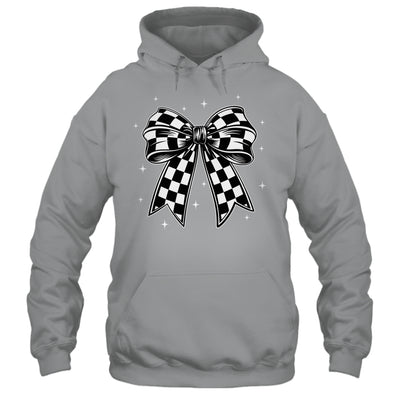 Checkered Bow Tie Flag Automobile Motor Race Car Racing Team Shirt & Tank Top | siriusteestore