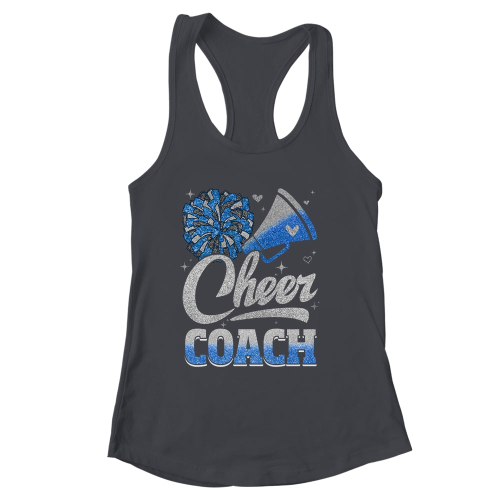 Cheer Coach Funny Cheerleader Cheerleading Blue Women Girl Shirt & Tank Top | siriusteestore