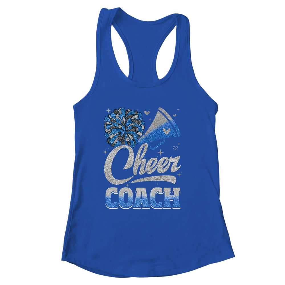 Cheer Coach Funny Cheerleader Cheerleading Blue Women Girl Shirt & Tank Top | siriusteestore