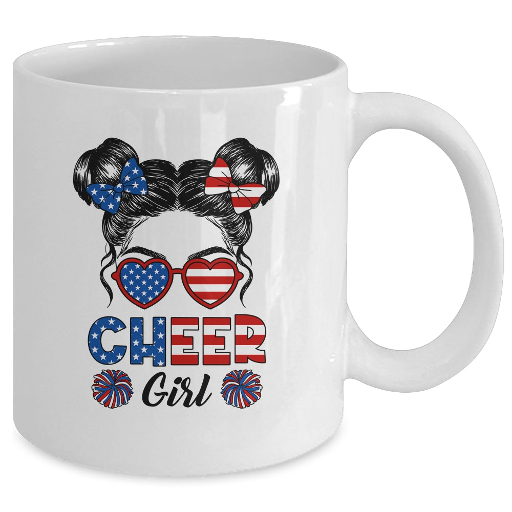 Cheer Girl American Flag Cheerleading Cheerleader Youth Teen Mug | siriusteestore