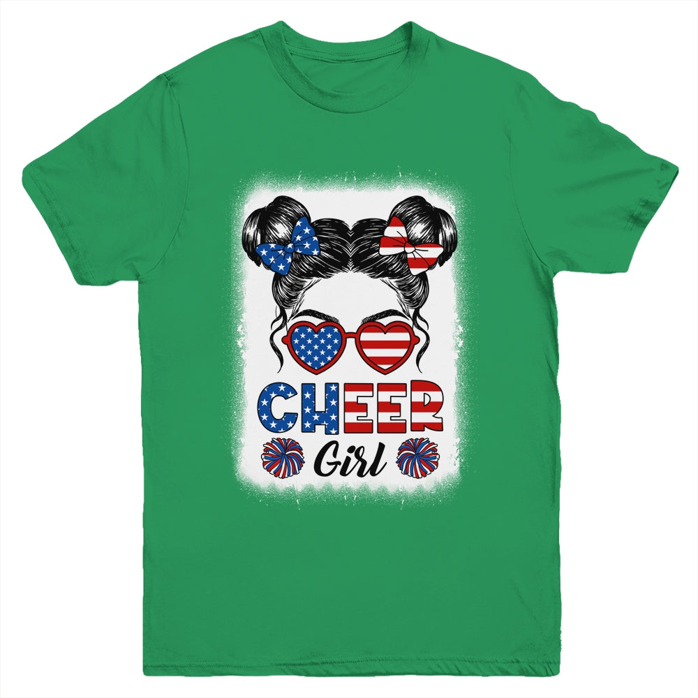 Cheer Girl American Flag Cheerleading Cheerleader Youth Teen Youth Shirt | siriusteestore