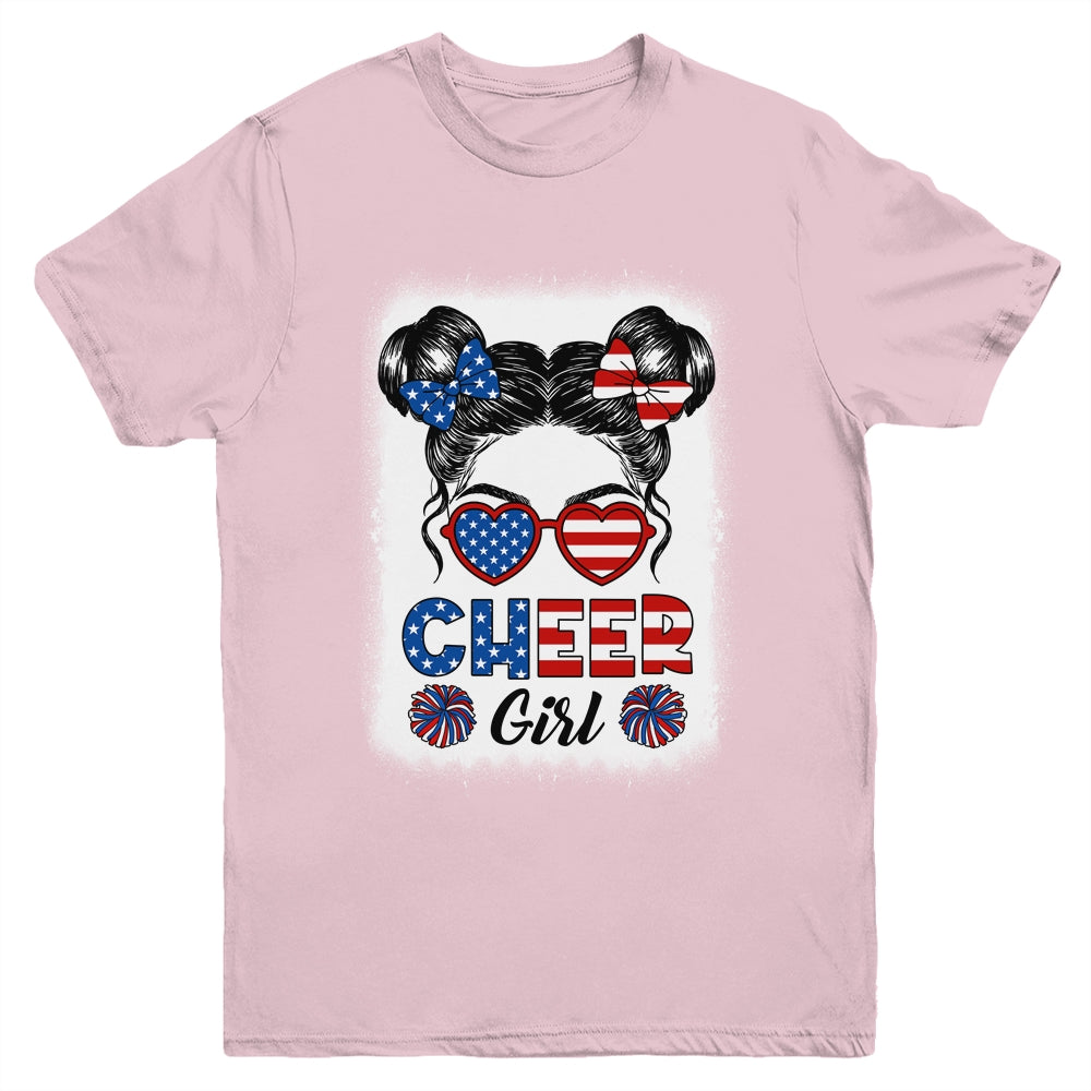 Cheer Girl American Flag Cheerleading Cheerleader Youth Teen Youth Shirt | siriusteestore