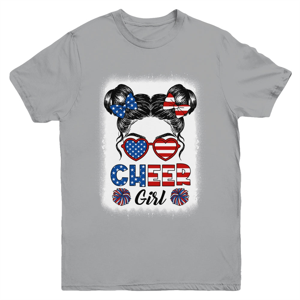 Cheer Girl American Flag Cheerleading Cheerleader Youth Teen Youth Shirt | siriusteestore