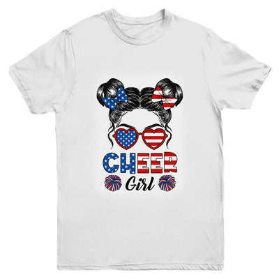 Cheer Girl American Flag Cheerleading Cheerleader Youth Teen Youth Shirt | siriusteestore