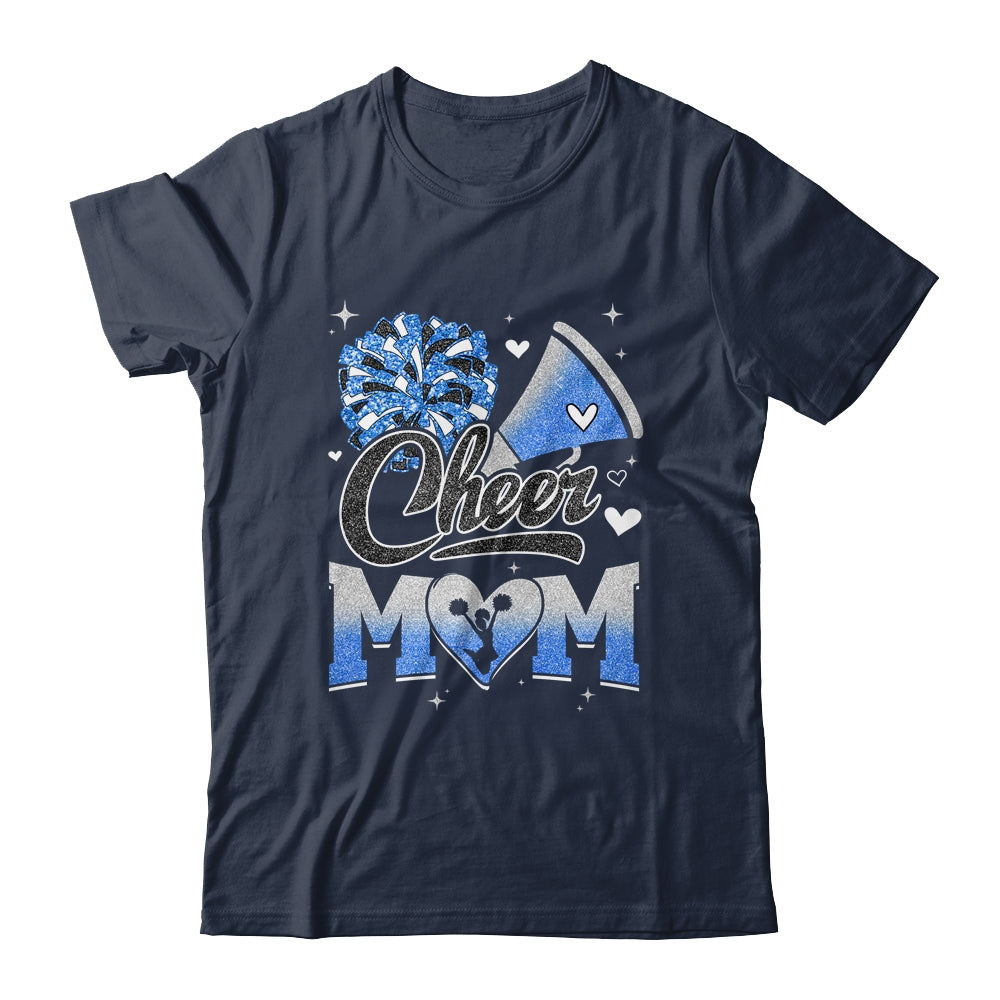 Cheer Mom Blue Cheerleading Football For Women Graphic Shirt & Tank Top | siriusteestore