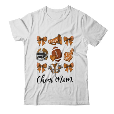 Cheer Mom Brown Women Cheerleading Football Coquette Bow Shirt & Sweatshirt | siriusteestore