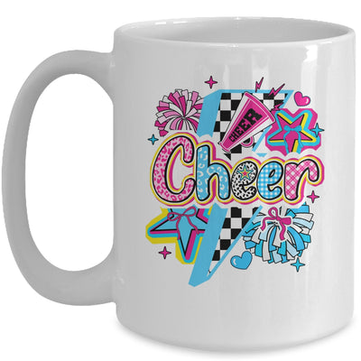 Cheer Mom Cheerleader Coquette Bow Colorful Football Season Mug | siriusteestore