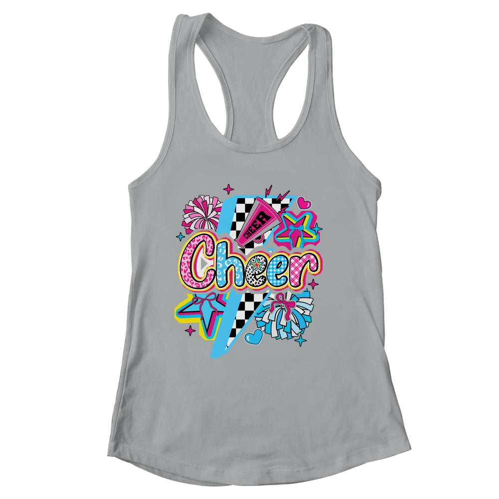 Cheer Mom Cheerleader Coquette Bow Colorful Football Season Shirt & Tank Top | siriusteestore