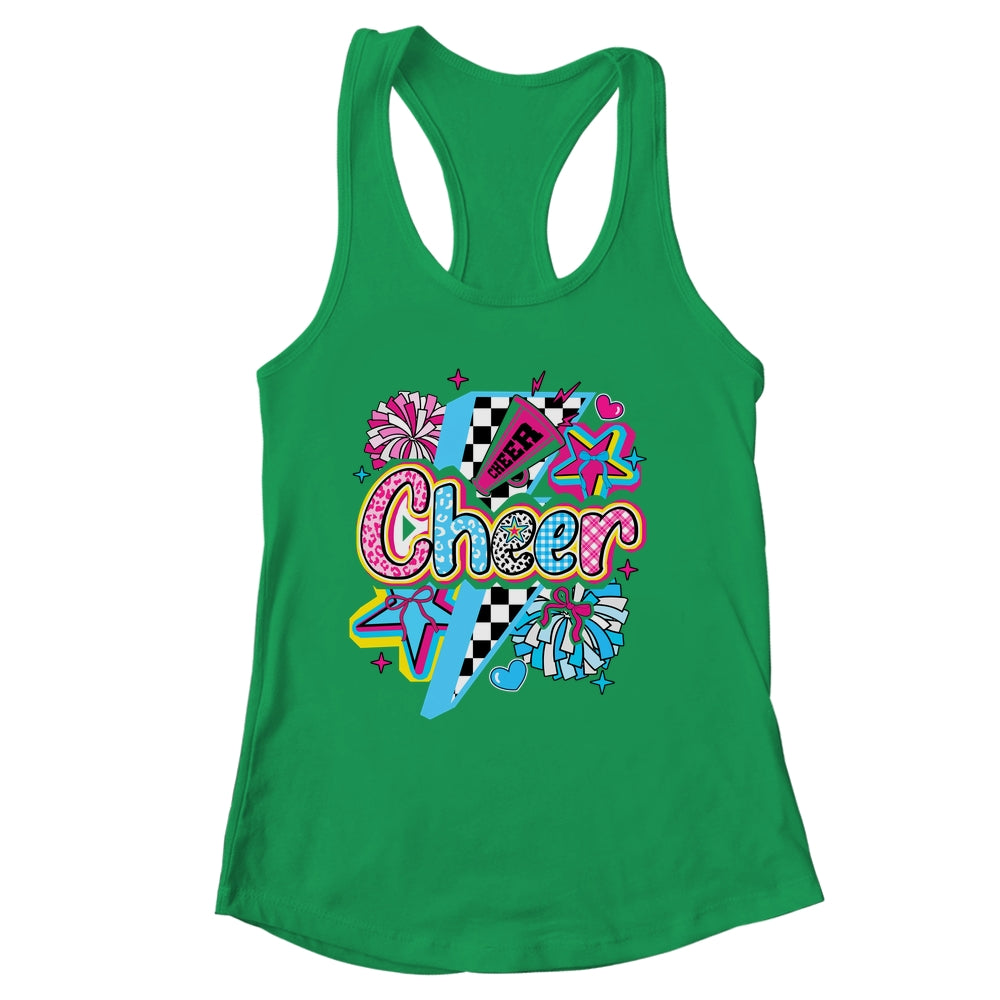 Cheer Mom Cheerleader Coquette Bow Colorful Football Season Shirt & Tank Top | siriusteestore