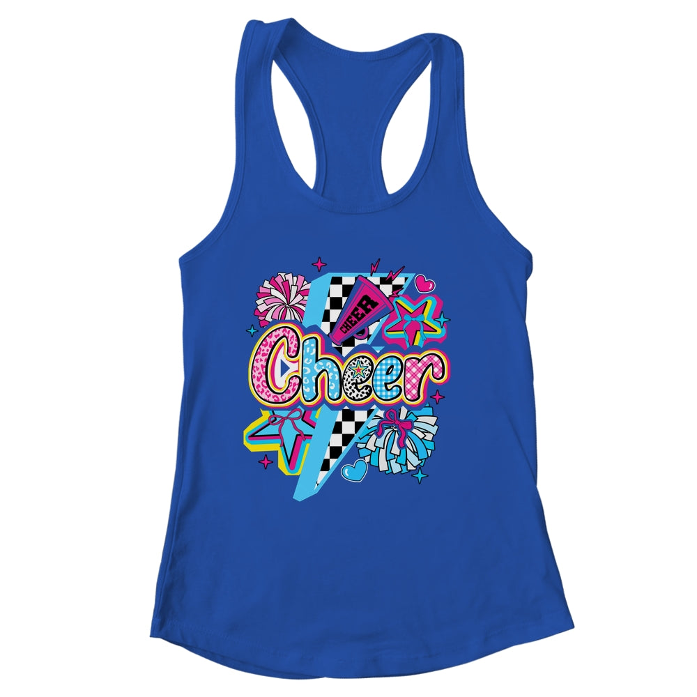 Cheer Mom Cheerleader Coquette Bow Colorful Football Season Shirt & Tank Top | siriusteestore