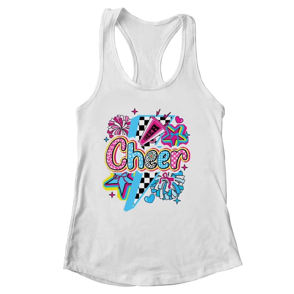 Cheer Mom Cheerleader Coquette Bow Colorful Football Season Shirt & Tank Top | siriusteestore