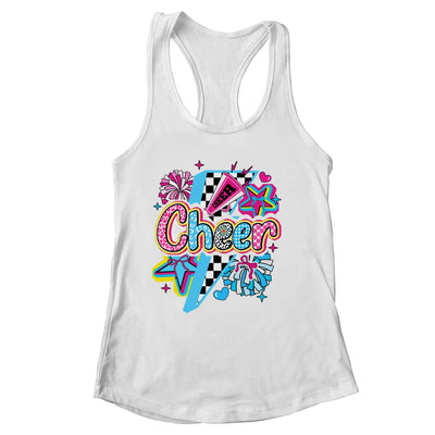 Cheer Mom Cheerleader Coquette Bow Colorful Football Season Shirt & Tank Top | siriusteestore