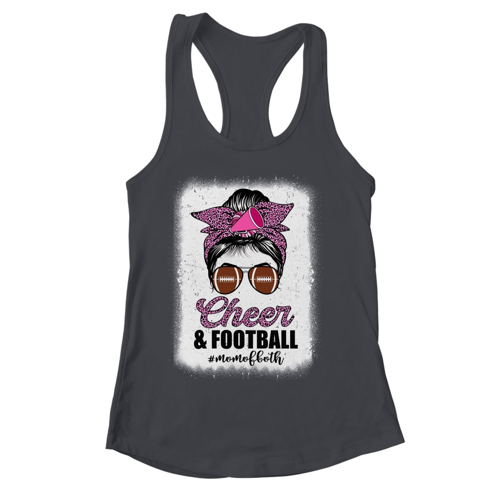 Cheer Mom Football Son Daugher Cheerleading Cheer Bleached Shirt & Tank Top | siriusteestore
