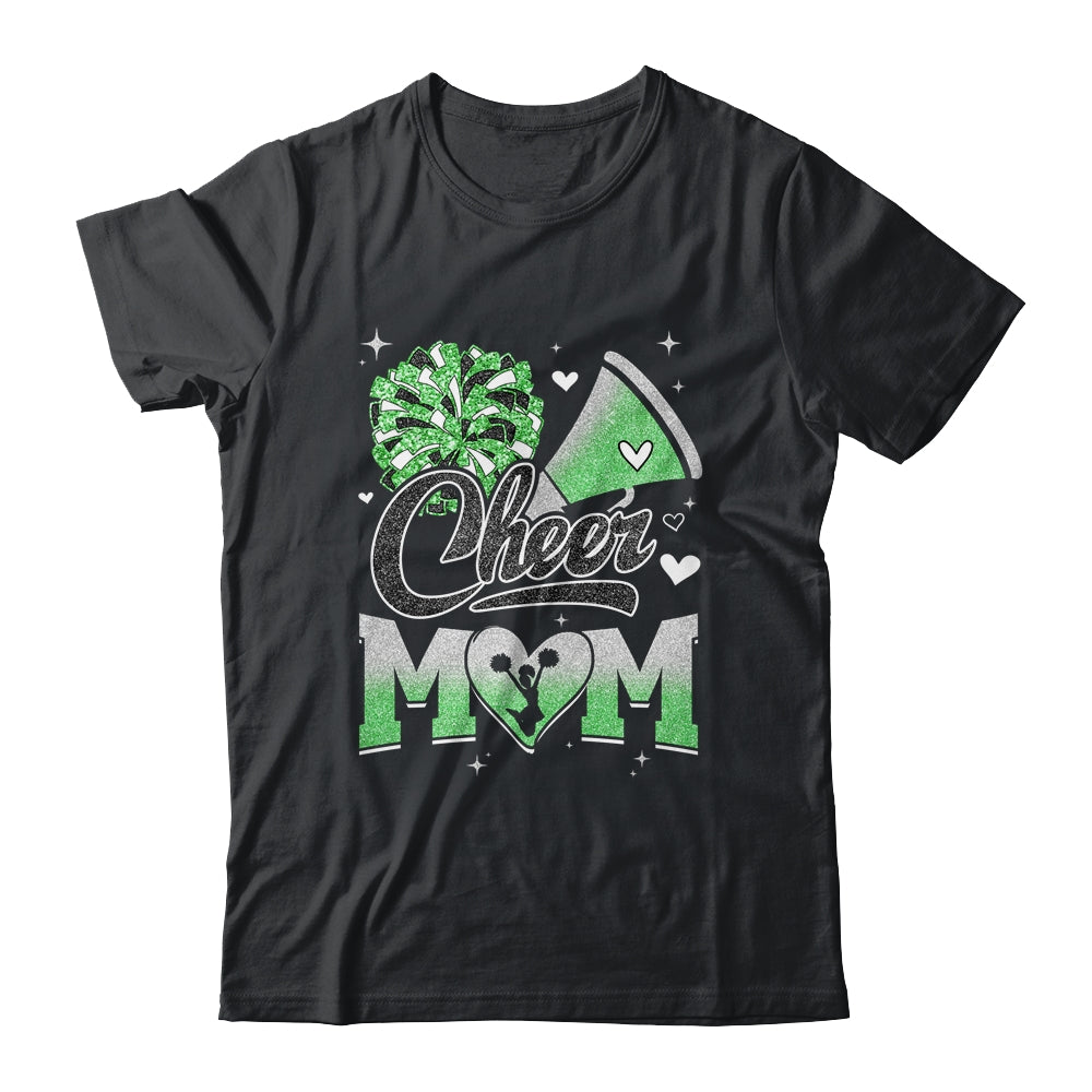 Cheer Mom Green Cheerleading Football For Women Graphic Shirt & Tank Top | siriusteestore