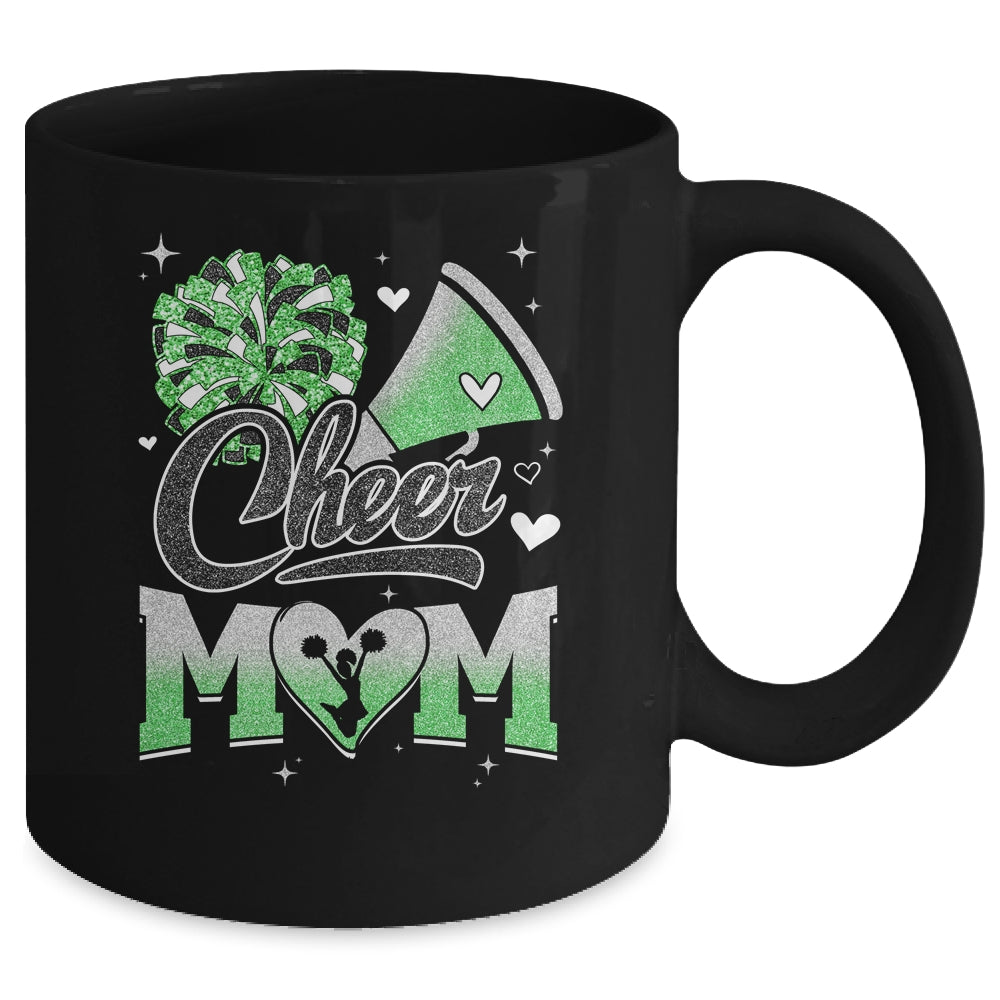 Cheer Mom Green Cheerleading Football For Women Graphic Mug | siriusteestore