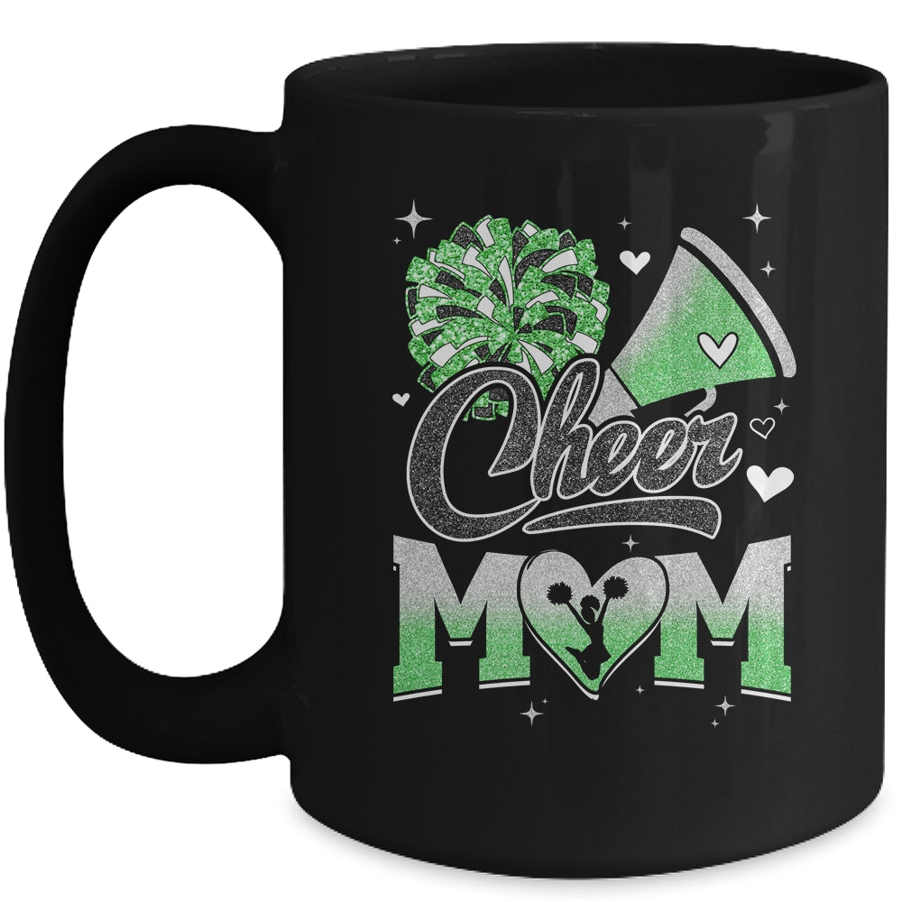 Cheer Mom Green Cheerleading Football For Women Graphic Mug | siriusteestore